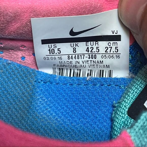 Nike Free TR Focus Flyknit Hyper Teal Pink 10.5 - Picture 8 of 8